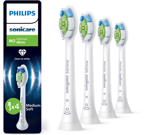 Philips Sonicare W2 Optimal White HX6064/87 Bürstenköpfe 4 Stück Weiß