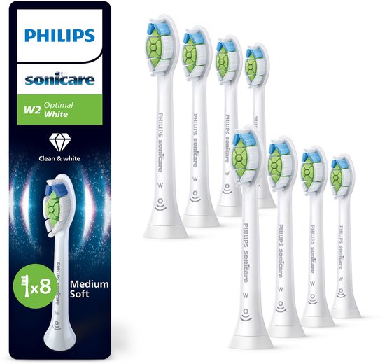 Philips Sonicare W2 Optimal White HX6068/87 Bürstenköpfe 8 Stück Weiß
