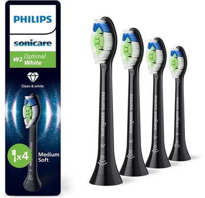 Philips Sonicare W2 Optimal White HX6064/88 Bürstenköpfe 4 Stück Schwarz